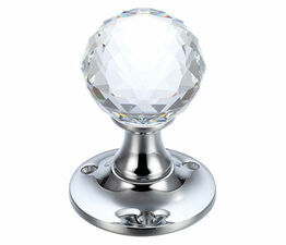 Fulton & Bray Facetted Glass Ball Mortice Knob