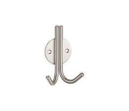 Round Profile Double Robe Hook Stainless Steel