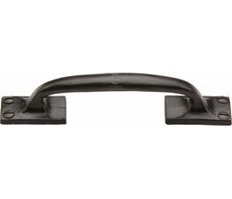 Marcus Offset Black Iron Rustic Cabinet Pull