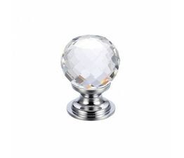 Zoo Facetted Glass Ball Cupboard Knob