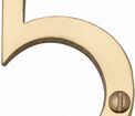 Marcus 51mm Brass Face Fix Door Numeral (0-9) additional 19