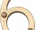 Marcus 51mm Brass Face Fix Door Numeral (0-9) additional 1