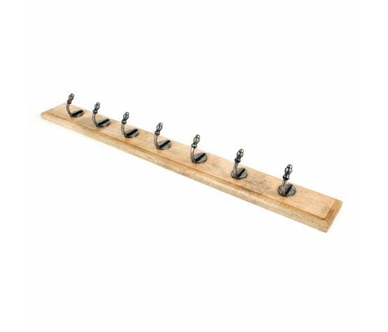 Stable Coat Rack With Natural Smooth Hooks