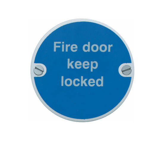 Fire Door Keep Locked 76mm