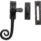Marcus Monkey Tail Tudor Black Iron Casement Window Fastener