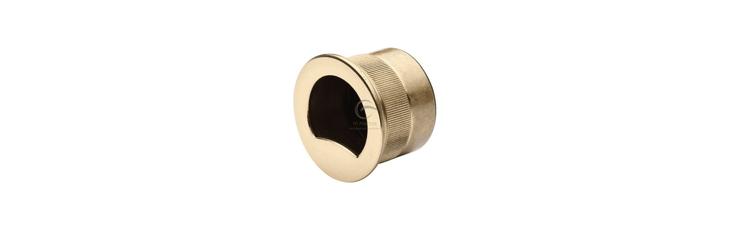Black Pocket Door Hardware – Recessed Flush Finger Pull With Pop-Out Ring