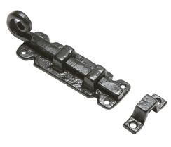 Kirkpatrick Rat Tail Door Bolt (Antique Black)