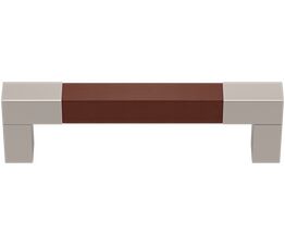 Turnstyle Designs Square D Recess Leather Cabinet Handle