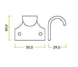 Croft Pleated Top Fix Cabinet Edge Pull
