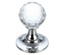 Fulton & Bray Facetted Glass Ball Mortice Knob