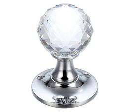 Fulton &amp; Bray Facetted Glass Ball Mortice Knob