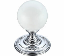 Fulton & Bray Frosted Glass Ball Mortice Knob