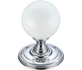 Fulton &amp; Bray Frosted Glass Ball Mortice Knob