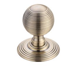Fulton &amp; Bray Concealed Fix Reeded Ball Mortice Knob