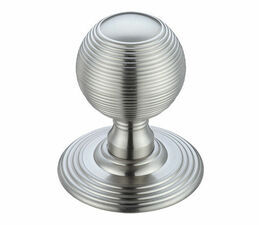 Fulton & Bray Concealed Fix Reeded Ball Mortice Knob