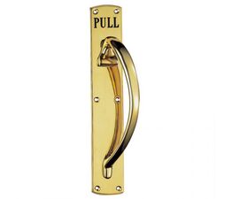 Pull Handle on Engraved Plate - Handed
