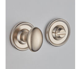 Croft Oval Knob Turn and Release on Raised Edge Covered Rose