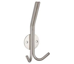 Round Profile Double Hat &amp; Coat Hook Stainless Steel