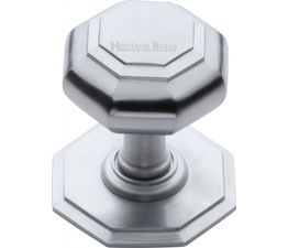 Marcus Flat Octagon Centre Brass Door Knob