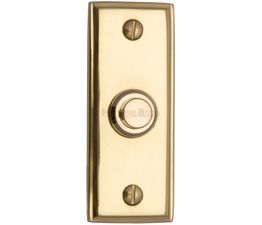 Marcus Brass Door Bell Push - 83mm x 33mm