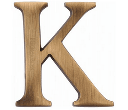 Marcus Concealed Fixing Brass Alphabet Door Letters (A-Z)