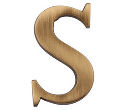 Marcus Concealed Fixing Brass Alphabet Door Letters (A-Z)