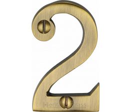Marcus 51mm Brass Face Fix Door Numeral (0-9)