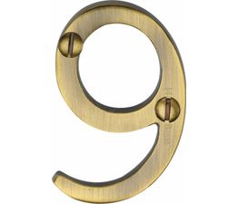 Marcus 51mm Brass Face Fix Door Numeral (0-9)
