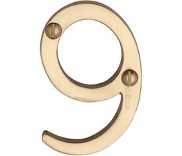 Marcus 51mm Brass Face Fix Door Numeral (0-9)