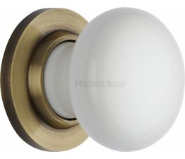 Marcus Plain White Porcelain Knobset