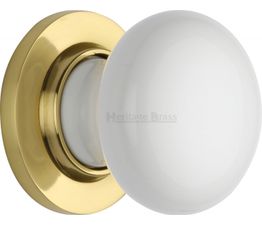 Marcus Plain White Porcelain Knobset