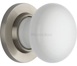 Marcus Plain White Porcelain Knobset