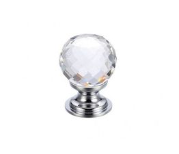 Zoo Facetted Glass Ball Cupboard Knob