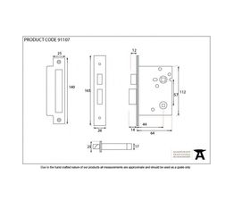 From The Anvil Heavy Duty Bathroom Mortice Lock