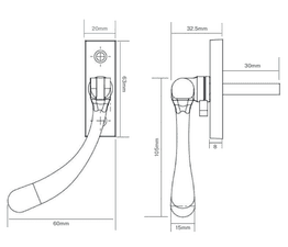 Croft Medium Sliding Door Edge Pull