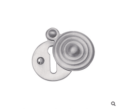 Marcus Covered Keyhole Escutcheon 33mm Reeded