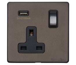 Marcus Vintage (1-2 Gang)  Switched USB Socket
