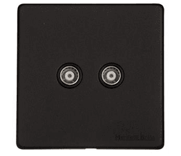 Marcus Vintage 2 Gang TV Coaxial Socket