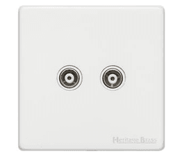 Marcus Vintage 2 Gang TV Coaxial Socket