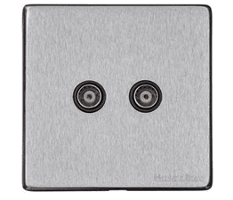 Marcus Vintage 2 Gang TV Coaxial Socket