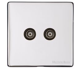 Marcus Vintage 2 Gang TV Coaxial Socket