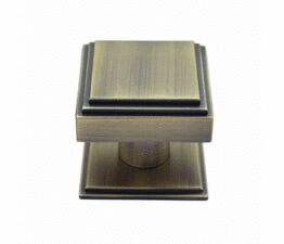 Deco Square Fixed Pair Or Door Knobs