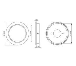 Burlington Circular Flush Pull