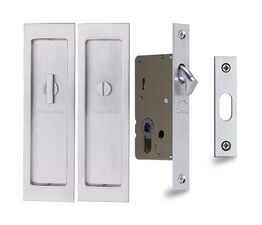 Marcus Privacy Rectangular Flush Handle Lock Set