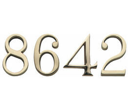 Lansdown Cast Brass House Number (Secret Fixing)