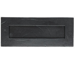Kirkpatrick Plain Black Iron Letterbox Plate