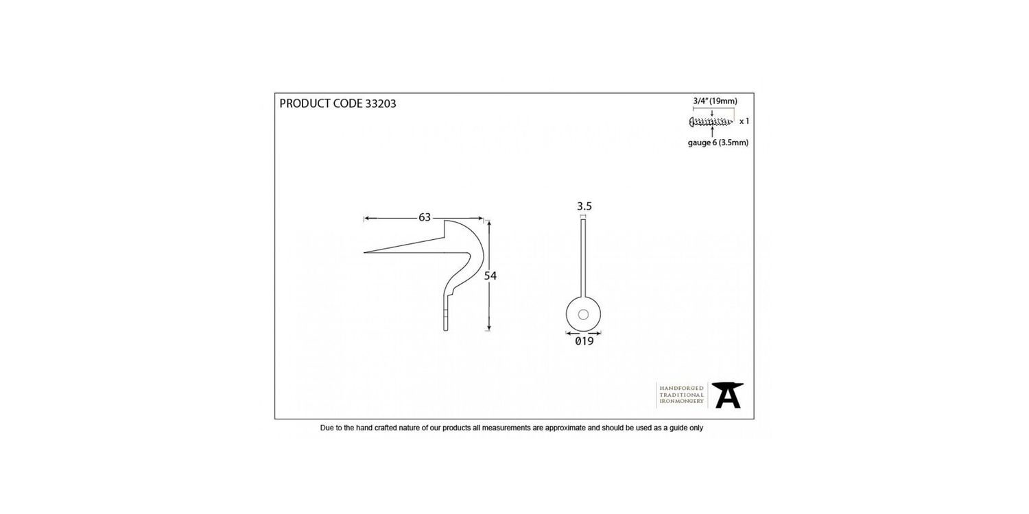 From The Anvil Frame Keep Pin For Thumblatches from £5.90