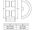 Semi-circle Inset Sliding Door Pull additional 2