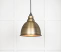 From the Anvil Brindley Smooth Aged Brass Pendant additional 1