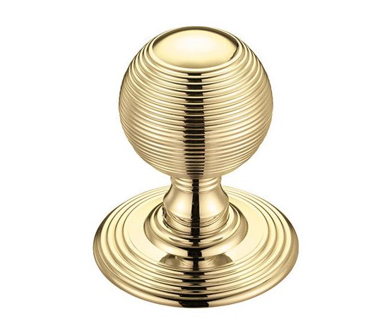 Fulton &amp; Bray Concealed Fix Reeded Ball Mortice Knob